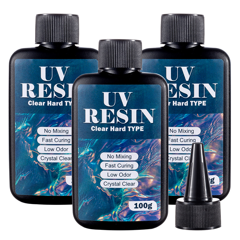 Resin Art Uv - 100/200/300g UV-Harz Harter Typ Kristallklar UV-Kleber