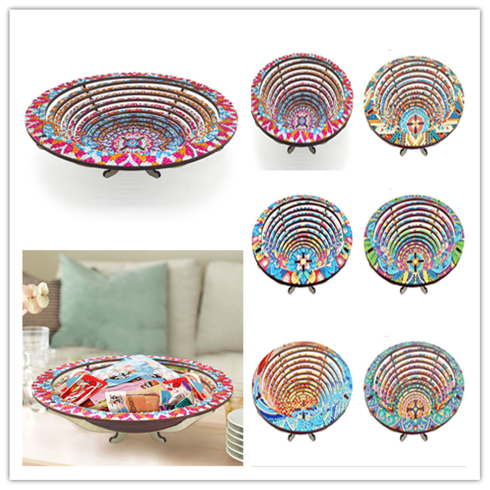 Resin Art Wooden Tray - Holz Mandala 5D Diamant Malerei Tablett