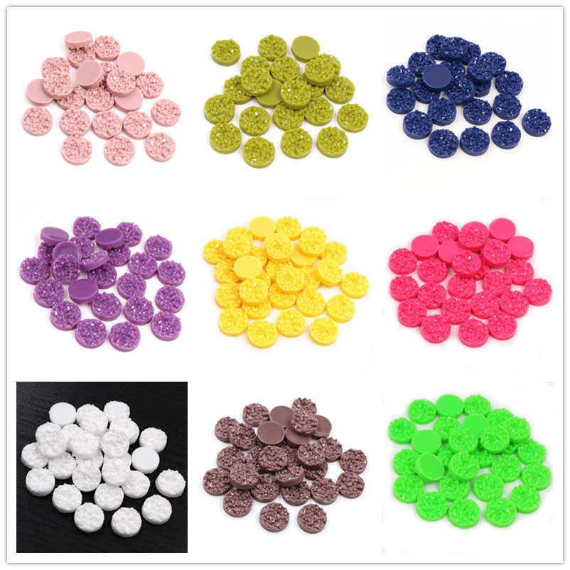 Resin Art Gift Ideas - 40 Stück Harz Druzy Cabochons Kuppel
