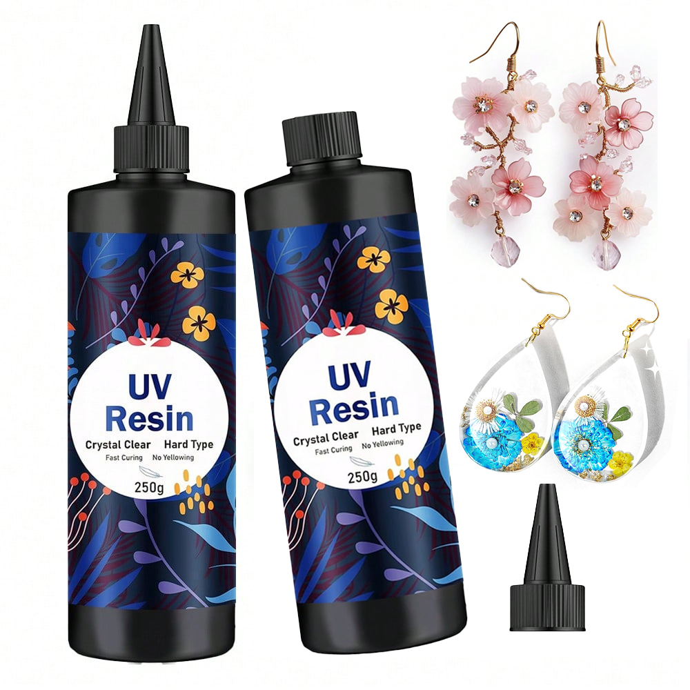 Resin Art Uv - 250g/500g UV-Harz, klarer Hartkleber, solaraktiviertes transparentes