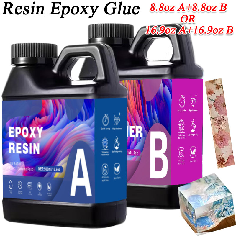 Resin Art Uv - 17,6 oz/33,8 oz AB-Harz-Epoxidkleber, UV-beständig, selbstnivellierendes