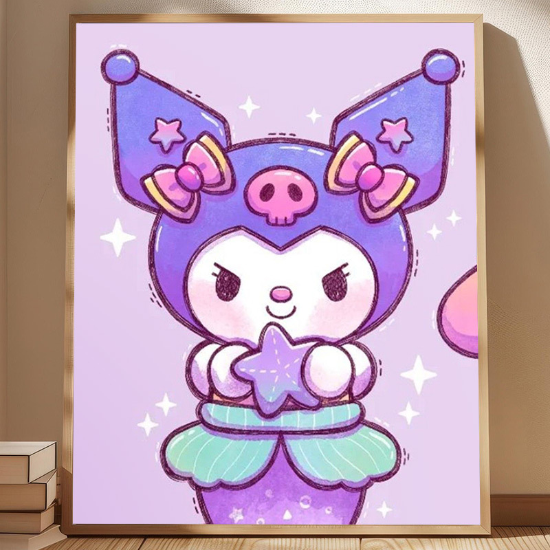 Resin Art Purple - Vollquadratischer Diamant, ohne Rahmen, Sanrio 1
