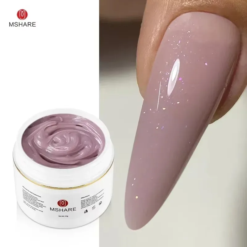 Glitter Powder Resin - MSHARE Purple Sparkling Builder Jelly Gel