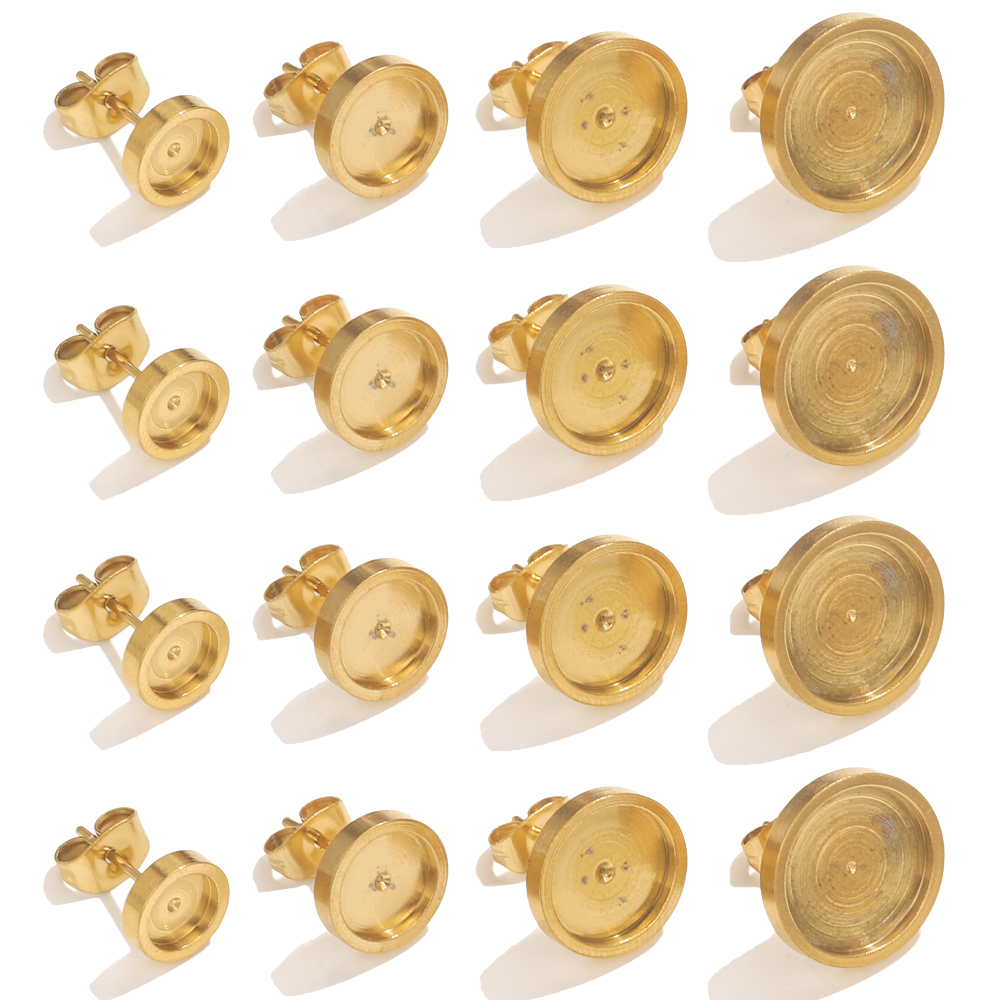Resin Art Gift Ideas - 10 Stück Edelstahl Gold Ohrring Ohrstecker