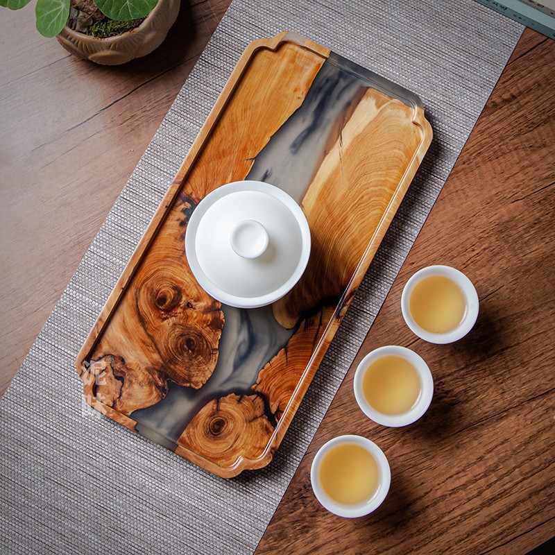 Japanisches Zen-Stil Thuja-Hol – Resin Art Wooden Tray Bewertung und Preis