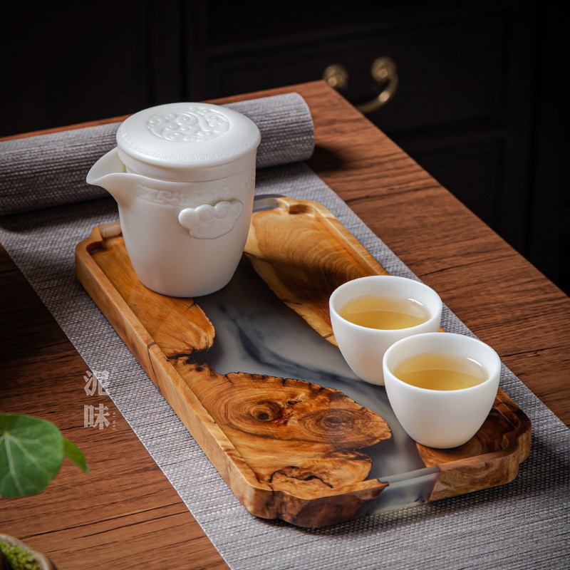 Japanisches Zen-Stil Thuja-Hol – Resin Art Wooden Tray Bewertung und Preis