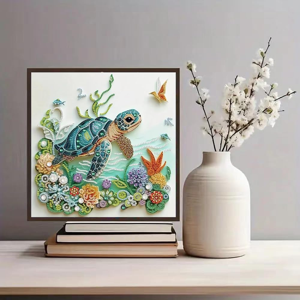 Meeresschildkröten-Diamantmale – Resin Art With Flowers Bewertung und Preis