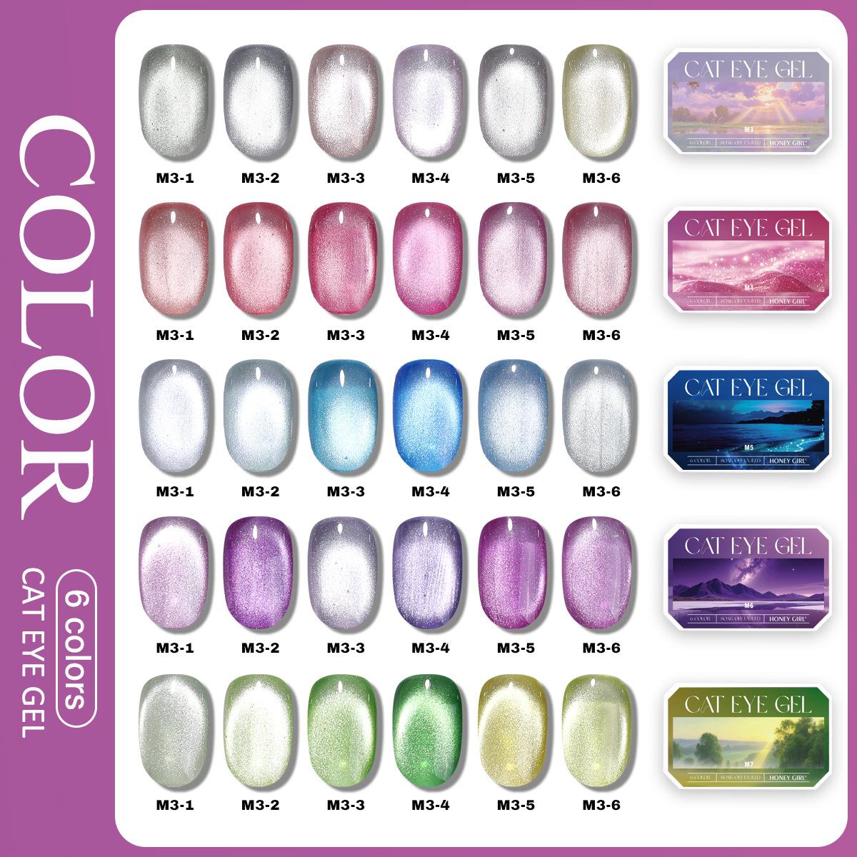 6-Farben Solid Cat Eye Gel Nag – Resin Art Uv Bewertung und Preis