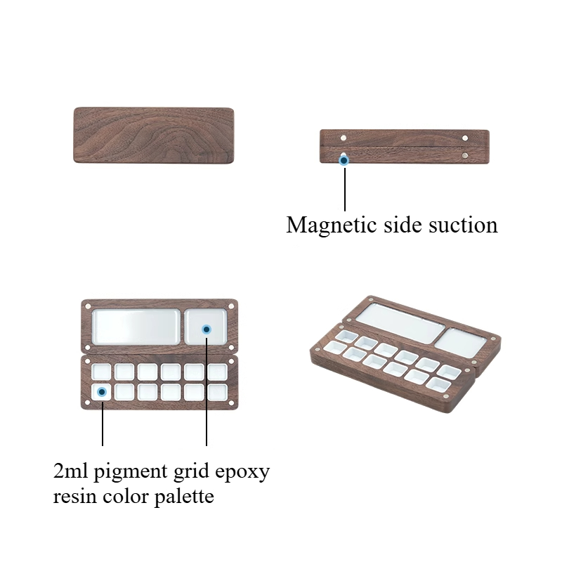 Massivholz-Aquarell-Pigmentbox – Resin Art Wooden Tray Bewertung und Preis