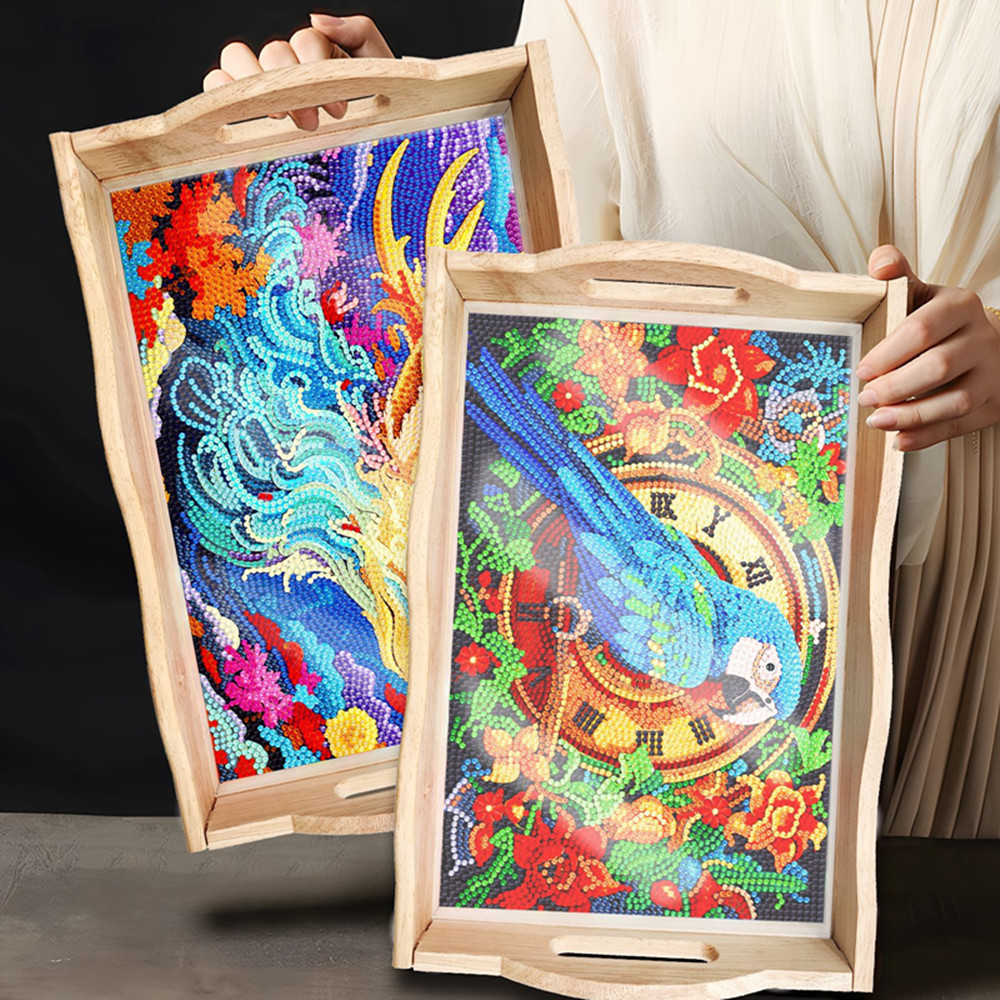 5D-Essplatte aus Holz zum Selb – Resin Art Wooden Tray Bewertung und Preis