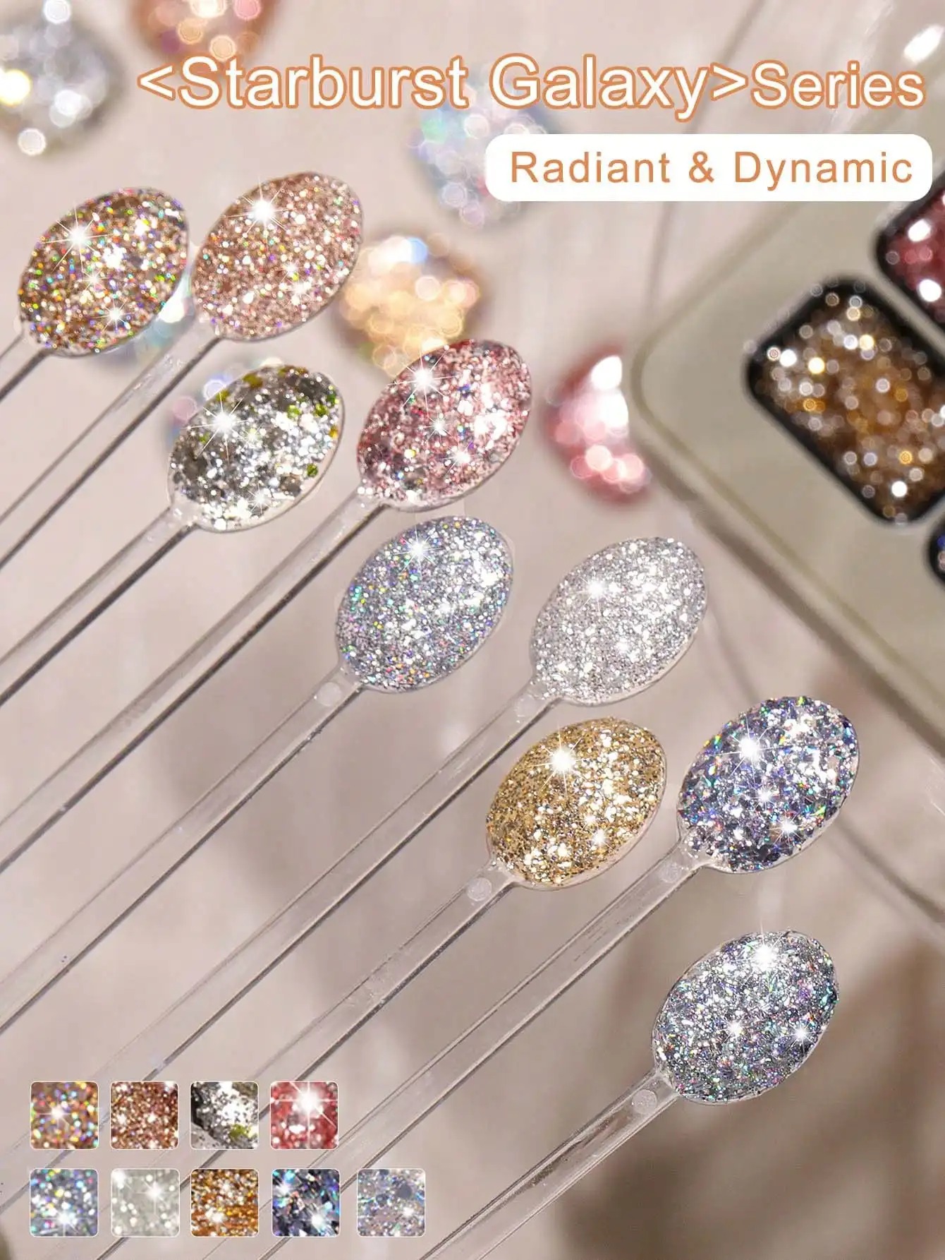 9 Farben Solid Glitter Nagelge – Resin Art Uv Bewertung und Preis