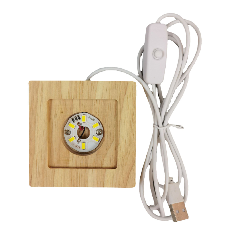 Quadratische LED-Leuchten Disp – Resin Art Wooden Tray Bewertung und Preis